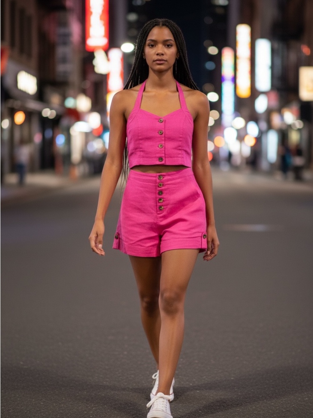 Anthro Moon River linen shorts